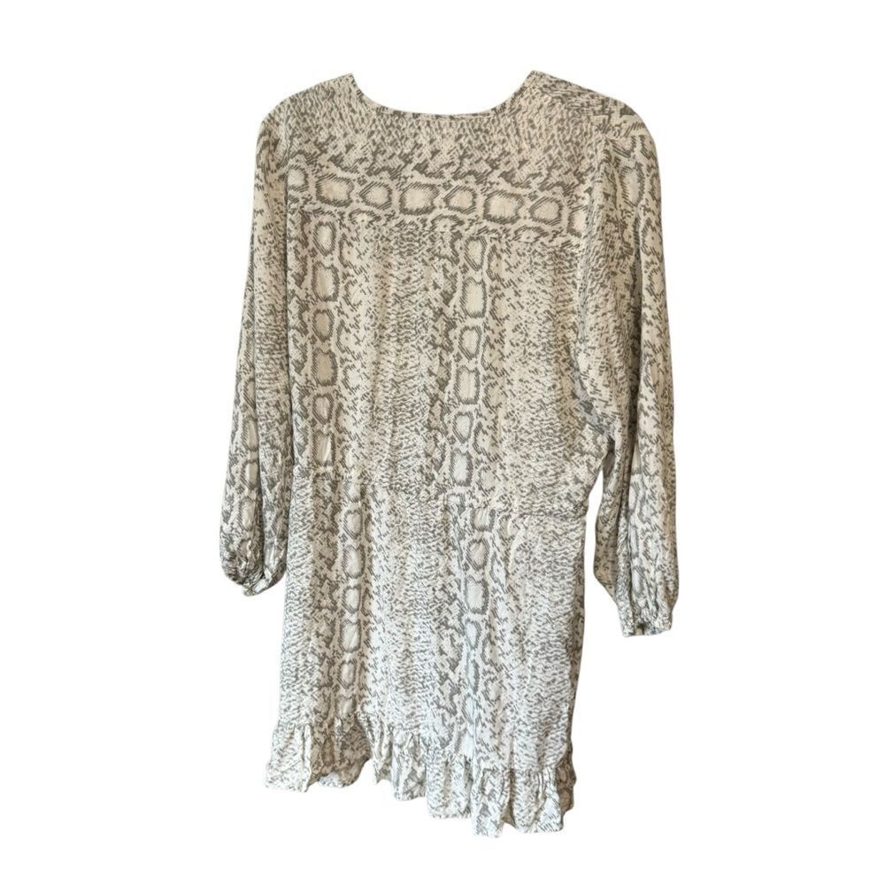 Blue Island Snakeskin Python Print Long Sleeved C… - image 5